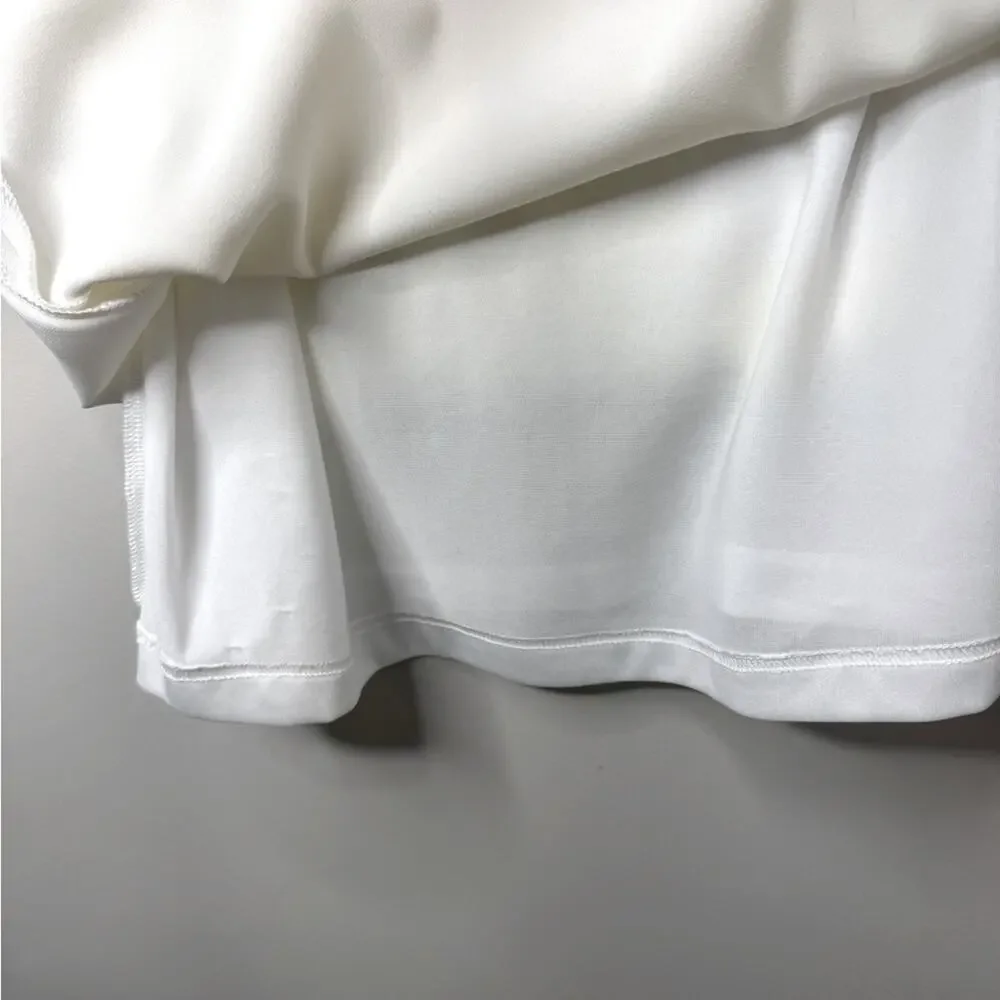 Lulus White Shift Dress with Fringe Size Small Ivory - Picture 5 of 7